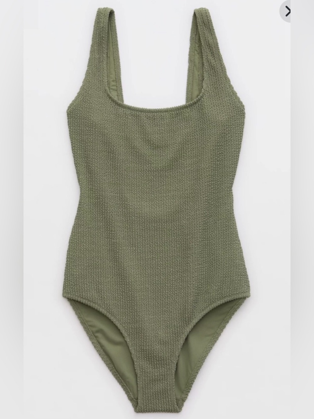 Aerie One-Piece Swimsuit XL Sage Green Metallic Shimmer Full Coverage